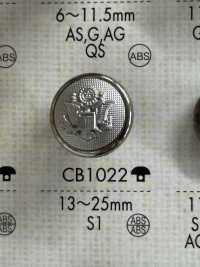 CB1022 金屬外套的銀色鈕扣[羈扣] Osaka Plastic Industries（DAIYA BUTTON） 更多照片