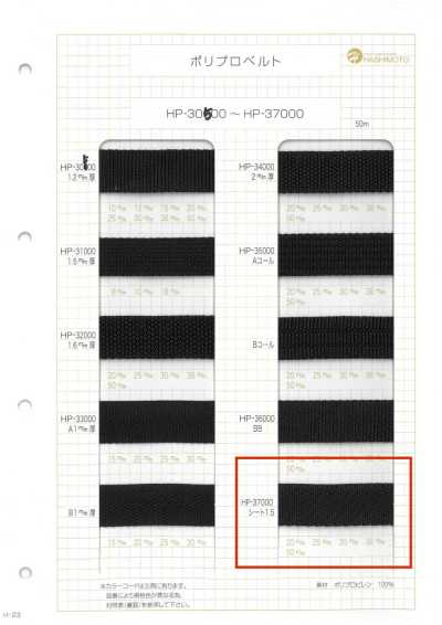 HP37000 聚丙烯帶 1.5MM厚