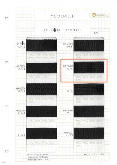 HP35000-A HP35000 A Call 聚丙烯織帶 2MM厚