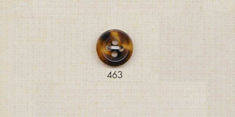 463 DAIYA BUTTONS 四孔牛角風聚酯纖維鈕扣（棕色）