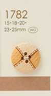 1782 天然材質切換式4孔木製鈕扣