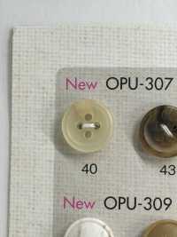 OPU307 玳瑁紋四孔聚酯纖維紐扣[羈扣] Osaka Plastic Industries（DAIYA BUTTON） 更多照片