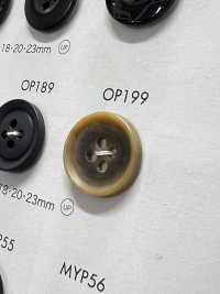 OP199 優雅的水牛狀啞光 4 孔聚酯纖維鈕扣[羈扣] Osaka Plastic Industries（DAIYA BUTTON） 更多照片