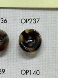 OP237 豪華水牛風格 4 孔聚酯纖維紐扣[羈扣] Osaka Plastic Industries（DAIYA BUTTON） 更多照片