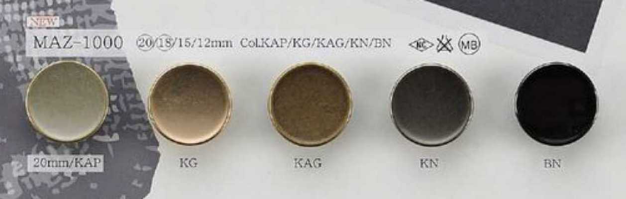MAZ-1000 金屬簡約襯衫・夾克用鈕扣