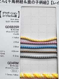 GD5-B25R 漸變彈力鬆緊帶2.5MM Cordon 更多照片