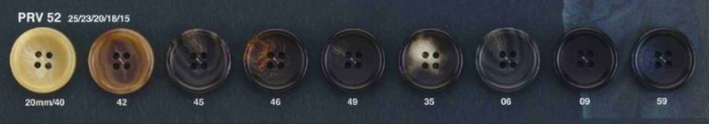 PRV52 可持續 水牛風格 4孔鈕扣