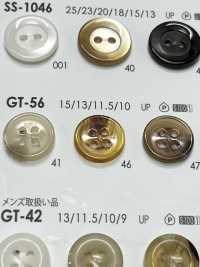 GT-56 聚酯纖維樹脂前孔4孔，光面鈕扣 愛麗絲鈕扣 更多照片
