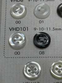 VHD101 DAIYA BUTTONS 防震超耐用""系列 4有邊仿貝殼聚酯纖維扣，帶邊框"[羈扣] Osaka Plastic Industries（DAIYA BUTTON） 更多照片