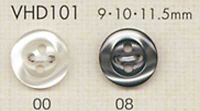VHD101 DAIYA BUTTONS 耐衝擊HYPER DURABLE""系列 有邊 4孔 仿貝殼聚酯纖維鈕扣""
