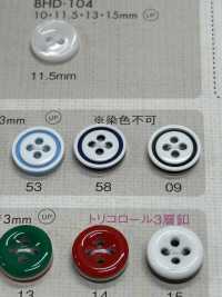 OPH337 DAIYA BUTTONS 防震四孔聚酯纖維紐扣[鈕扣] 大阪鈕扣（DAIYA BUTTON） 更多照片