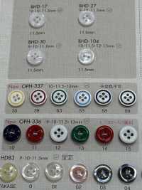 OPH337 DAIYA BUTTONS 防震四孔聚酯纖維紐扣[鈕扣] 大阪鈕扣（DAIYA BUTTON） 更多照片