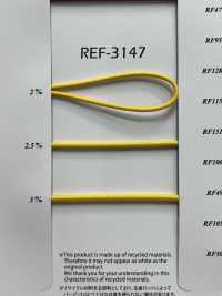 REF-3147 再生聚酯纖維彈力繩子（硬型）[緞帶/絲帶帶繩子] 新道良質(SIC) 更多照片