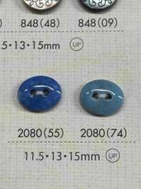 2080 2孔橢圓形鈕扣[羈扣] Osaka Plastic Industries（DAIYA BUTTON） 更多照片