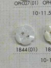 1844 兩紐扣花形聚酯聚酯纖維[羈扣] Osaka Plastic Industries（DAIYA BUTTON） 更多照片
