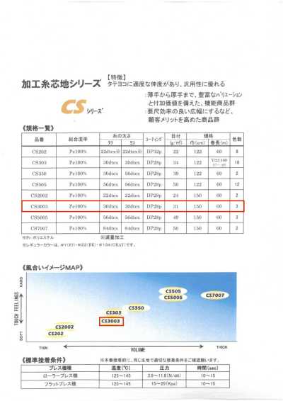 CS3003 ET・CS系列 <高通用性黏合襯>