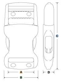 LB-R YKK扣LB-R側開式[扣和鉤子] YKK拉鍊 更多照片