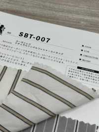 SBT-007 有機天然水洗水洗條紋[面料] 桑村纖維 更多照片