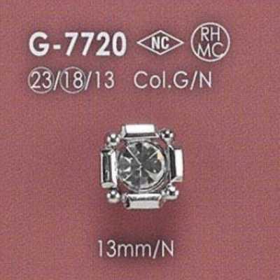G7720 玻璃/鑄造製 半圓環有柄鈕扣