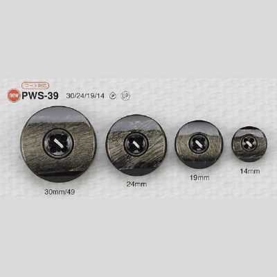 PWS39 聚酯纖維樹脂製 表面四孔鈕扣