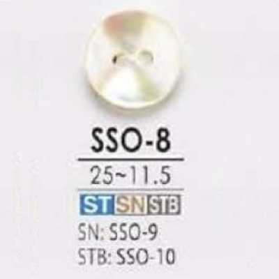 SSO8 貝殼製 正面兩孔鈕扣