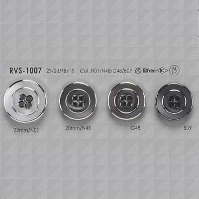 RVS1007 鋁/聚酯樹脂製 正面四孔鈕扣