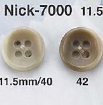NICK7000 尿素樹脂製 表面四孔鈕扣