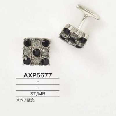 AXP5677 石/黃銅製袖扣