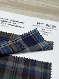 HK1100GW 寬幅馬德拉斯格紋染色水洗加工[面料] KOYAMA 更多照片