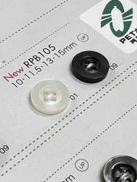 RPB105 日本製造再生 PET 樹脂 4 孔紐扣[羈扣] Osaka Plastic Industries（DAIYA BUTTON） 更多照片