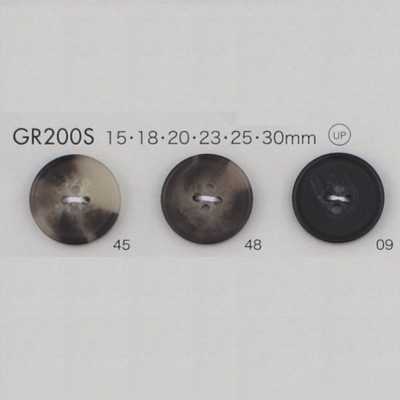GR200S GRS認證 再生PET樹脂25%混合鈕扣 帶邊 4孔