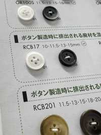 RCB17 聚酯纖維樹脂鑲邊四孔紐扣[羈扣] Osaka Plastic Industries（DAIYA BUTTON） 更多照片
