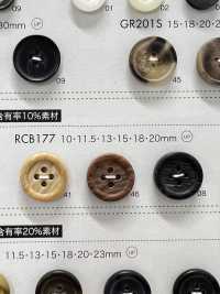 RCB177 聚酯纖維樹脂鑲邊四孔紐扣[羈扣] Osaka Plastic Industries（DAIYA BUTTON） 更多照片