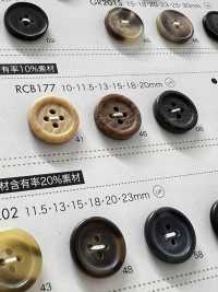 RCB177 聚酯纖維樹脂鑲邊四孔紐扣[羈扣] Osaka Plastic Industries（DAIYA BUTTON） 更多照片