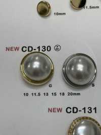 CD-130 金屬紐扣（珍珠組合紐扣）[鈕扣] 大阪鈕扣（DAIYA BUTTON） 更多照片