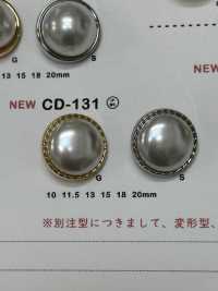 CD-131 金屬紐扣（珍珠組合紐扣）[鈕扣] 大阪鈕扣（DAIYA BUTTON） 更多照片