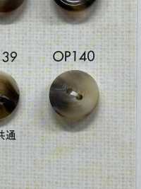 OP140 水牛風格兩孔聚酯纖維紐扣[鈕扣] 大阪鈕扣（DAIYA BUTTON） 更多照片