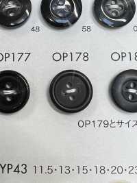 OP178 聚酯纖維樹脂鑲邊四孔紐扣[羈扣] Osaka Plastic Industries（DAIYA BUTTON） 更多照片
