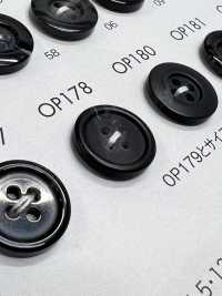 OP178 聚酯纖維樹脂鑲邊四孔紐扣[羈扣] Osaka Plastic Industries（DAIYA BUTTON） 更多照片