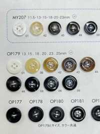 OP178 聚酯纖維樹脂鑲邊四孔紐扣[羈扣] Osaka Plastic Industries（DAIYA BUTTON） 更多照片