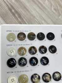 OP282 聚酯纖維樹脂水牛風格四孔紐扣[羈扣] Osaka Plastic Industries（DAIYA BUTTON） 更多照片