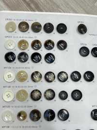 MY154 聚酯纖維樹脂水牛風格四孔紐扣[羈扣] Osaka Plastic Industries（DAIYA BUTTON） 更多照片