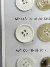 MY148 聚酯纖維樹脂水牛風格四孔紐扣[羈扣] Osaka Plastic Industries（DAIYA BUTTON） 更多照片
