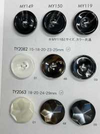 TY2080 聚酯纖維樹脂鑲邊四孔紐扣[羈扣] Osaka Plastic Industries（DAIYA BUTTON） 更多照片
