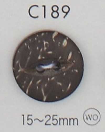 C189 天然材料 木質 兩孔鈕扣