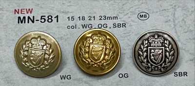 MN-581 徽章 金屬鈕扣 背面腳 帶邊
