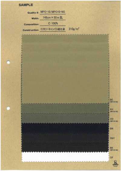 MPO10-NS 軍用帆布硫化染