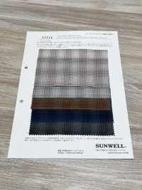 35514 棉質/絲質毛圈精紡細布毛草坪格紋[布料] SUNWELL三維爾 更多照片
