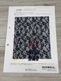 41694 聚酯纖維網紗蕾絲[布料] SUNWELL三維爾 更多照片