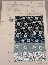 850533 SEVENBERRY® 恐慌未漂白棉憂鬱花牡丹[布料] VANCET 更多照片